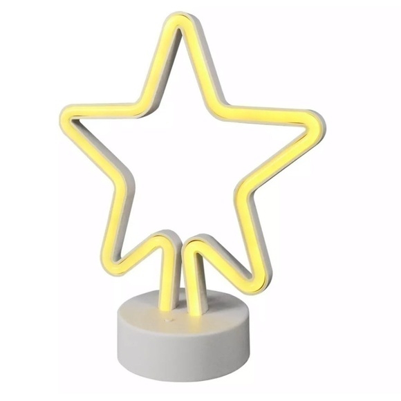 NWT - Star shaped LED Yellow Neon Light - Picture 1 of 1